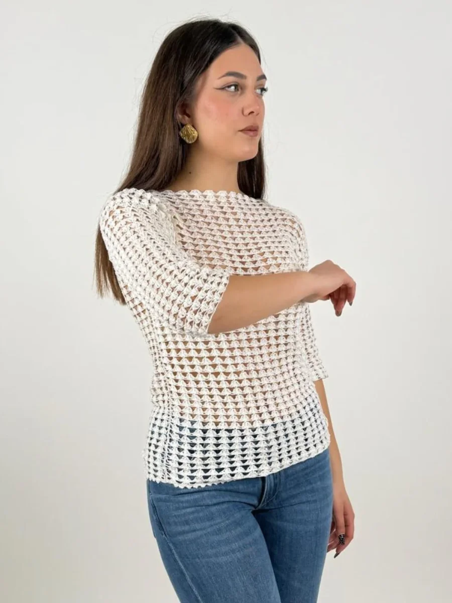 Maglia realizzata interamente a mano Donna - UncinettoArt - immagine 3