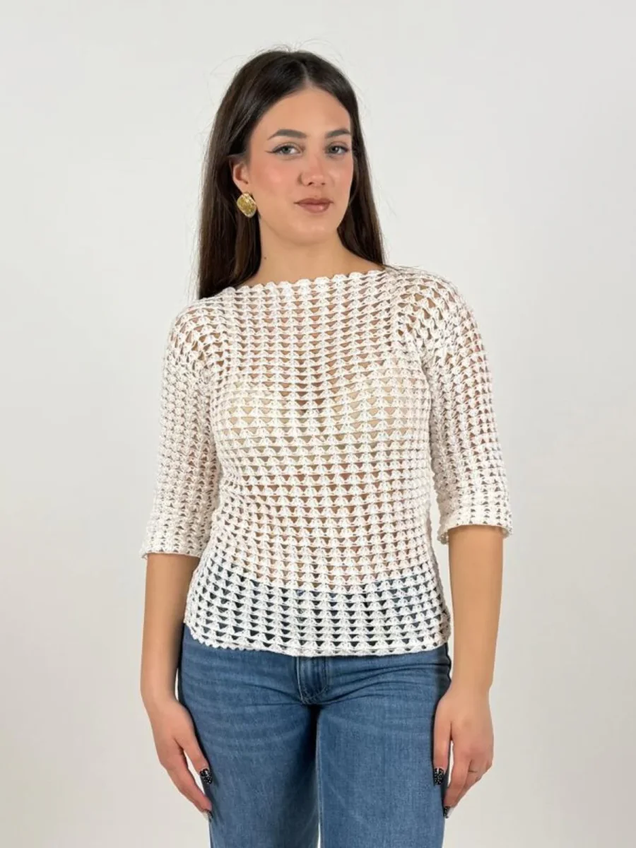 Maglia realizzata interamente a mano Donna - UncinettoArt - immagine 2