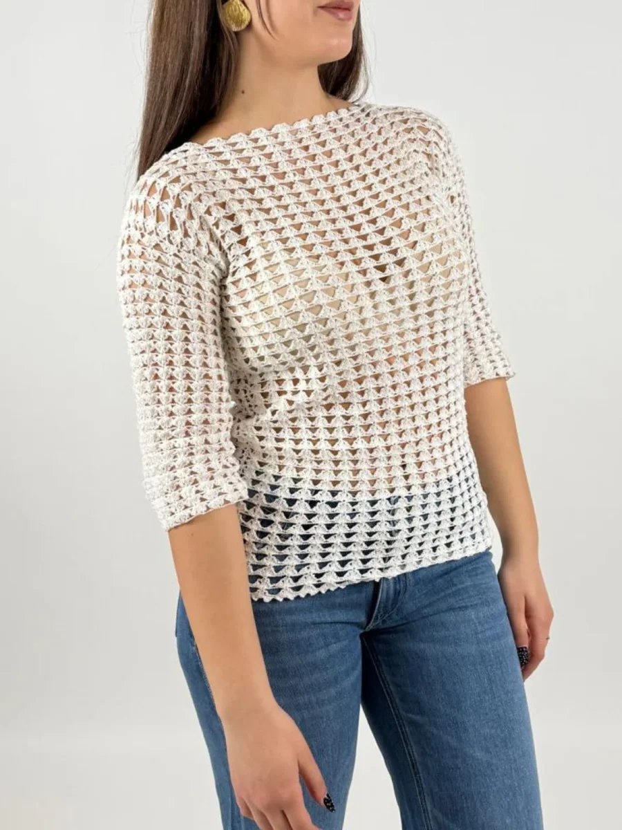 Maglia realizzata interamente a mano Donna - UncinettoArt - immagine 5