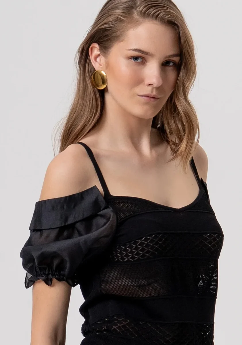 Maglia slim traforata Donna - Fracomina - immagine 3