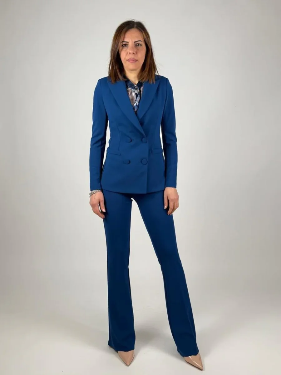 Pantalone a zampa in scuba crepe Donna - Rinascimento - immagine 6