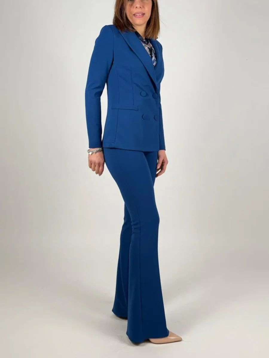 Pantalone a zampa in scuba crepe Donna - Rinascimento - immagine 4