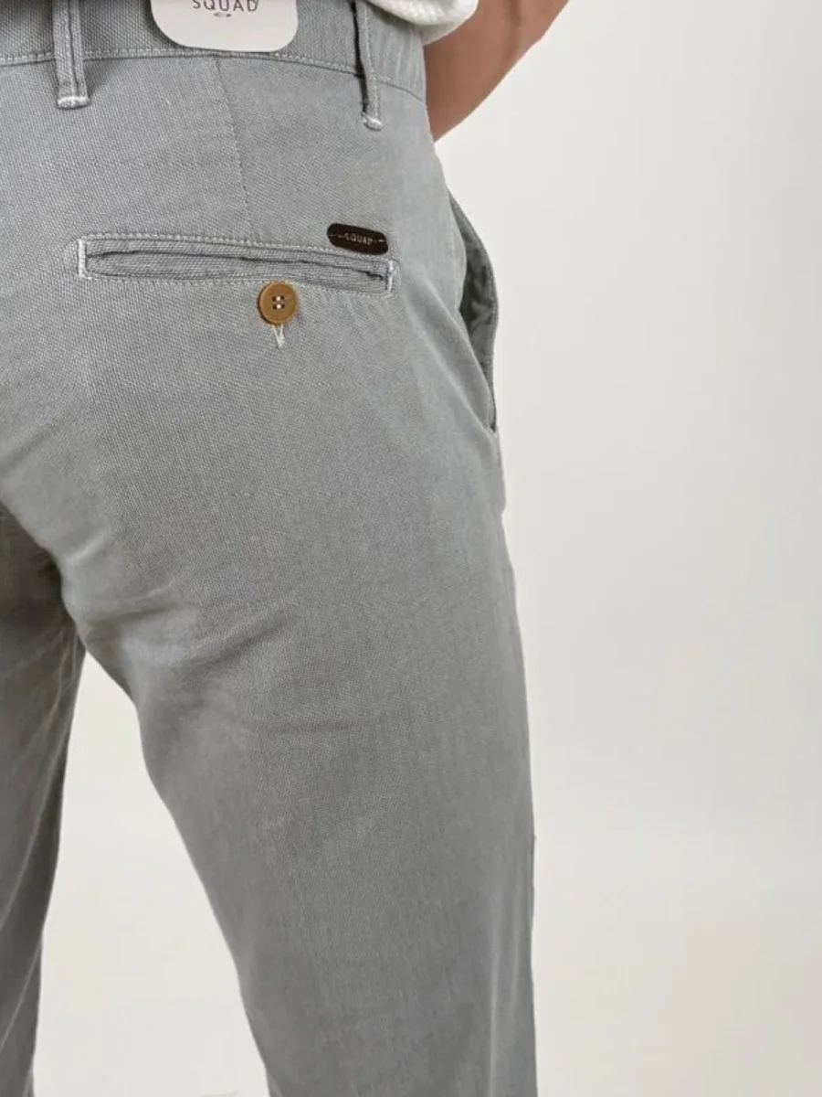 Pantalone in tessuto armaturato di cotone stretch effetto piquet Uomo - Squad2 - immagine 5