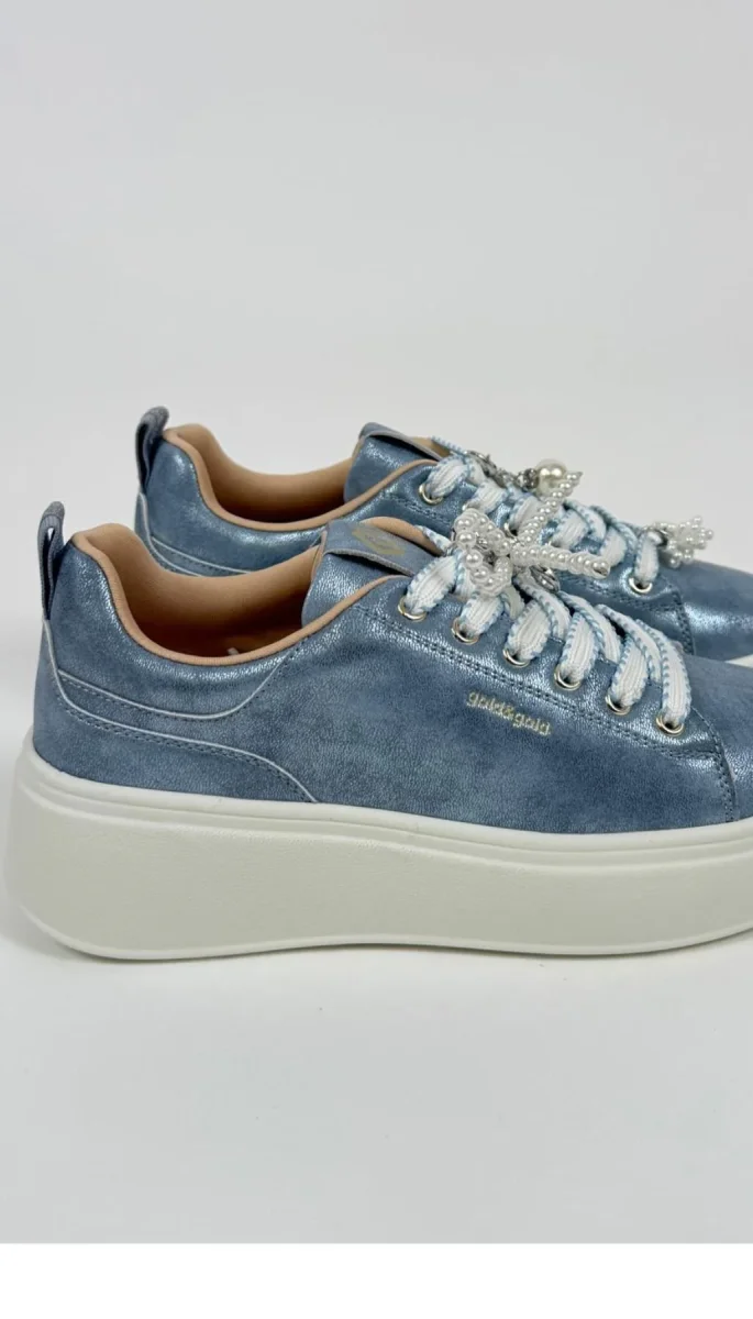 Sneaker da donna con applicazioni di perle Donna - Gold&Gold - immagine 3