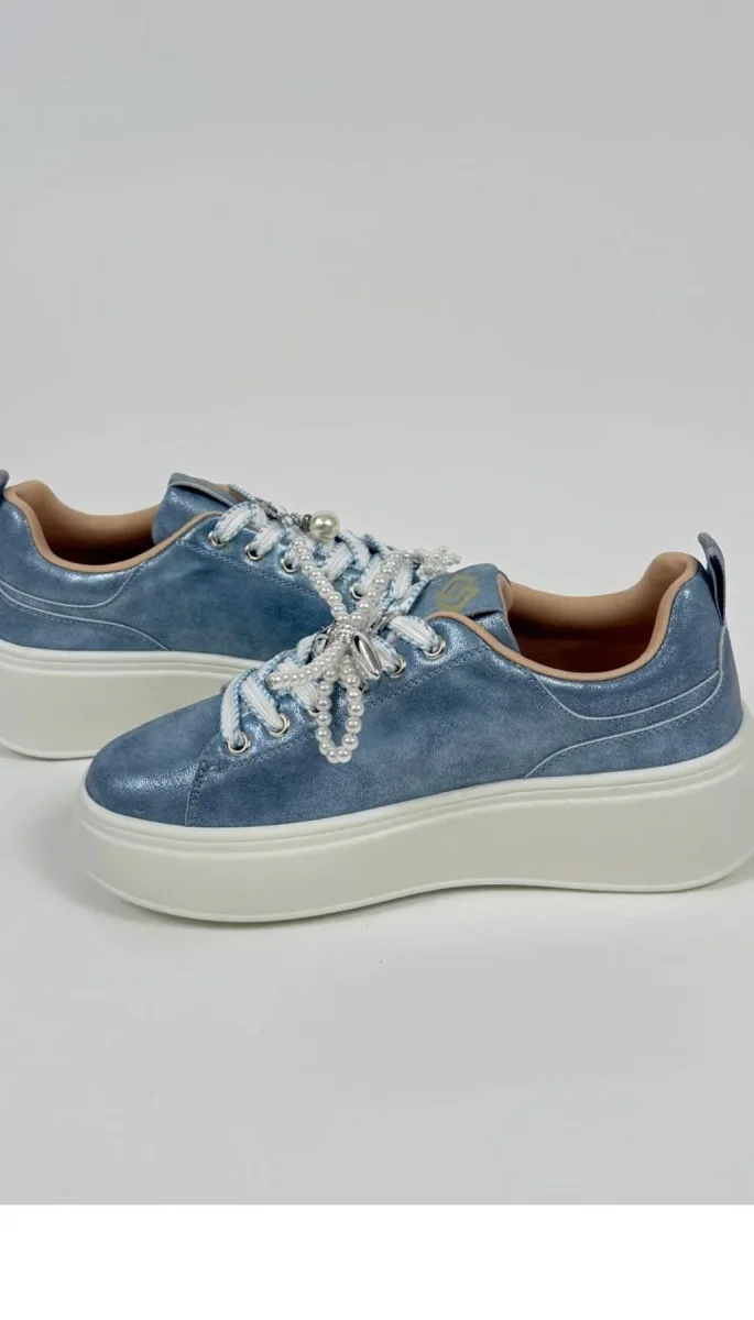 Sneaker da donna con applicazioni di perle Donna - Gold&Gold - immagine 5