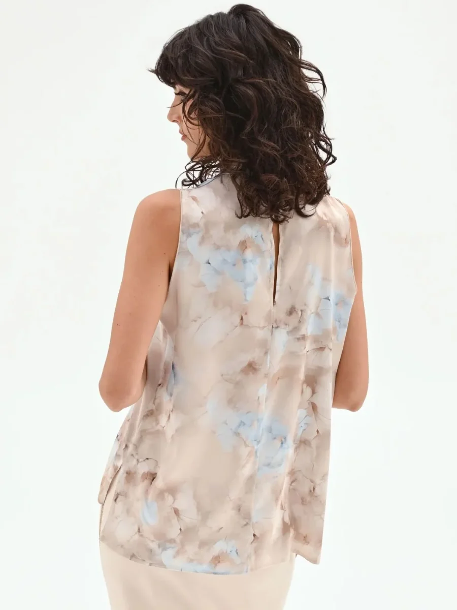 Top con stampa e collo foulard Donna - Rinascimento - immagine 9