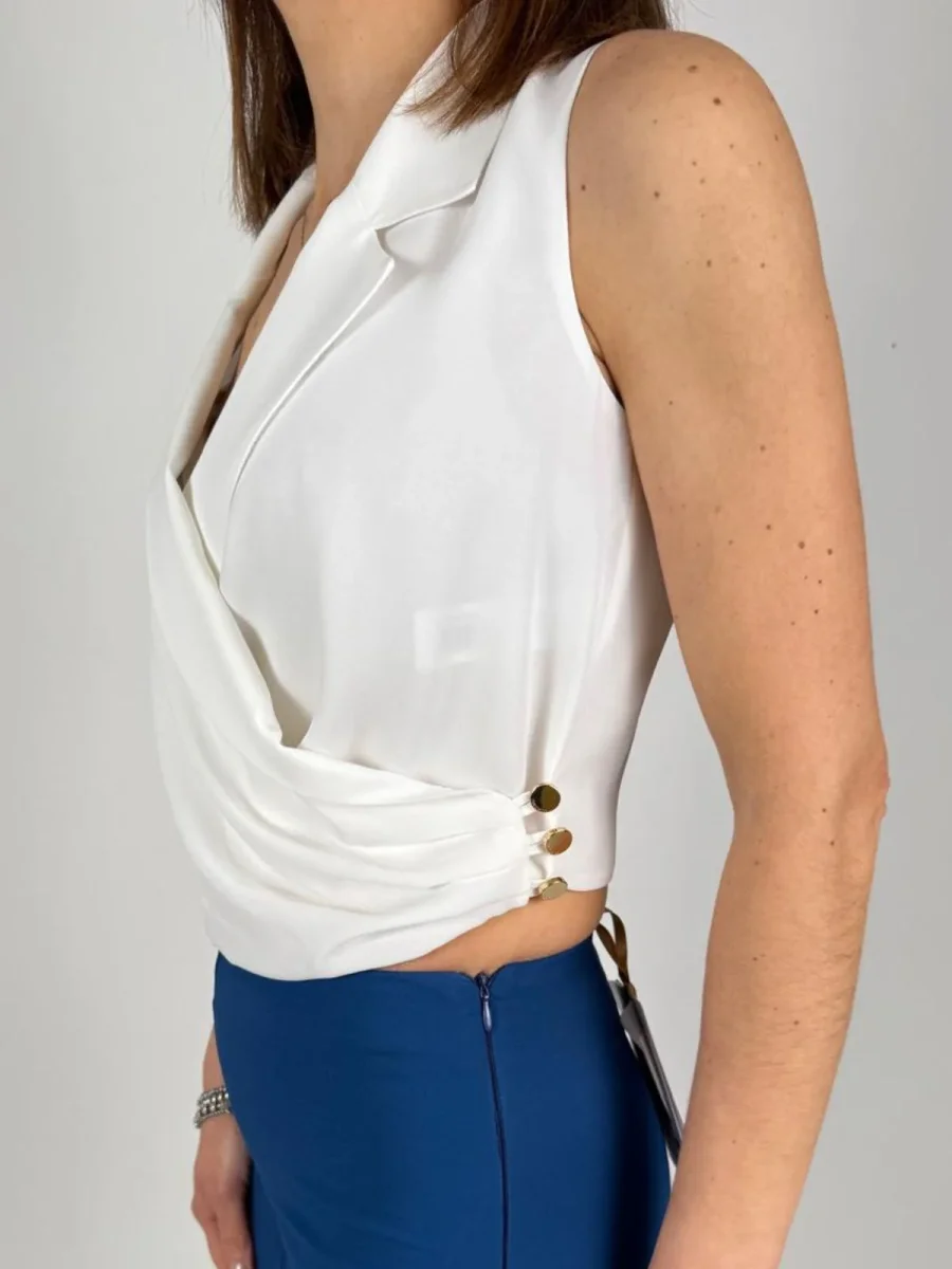 Top cropped senza maniche Donna - Fracomina - immagine 3