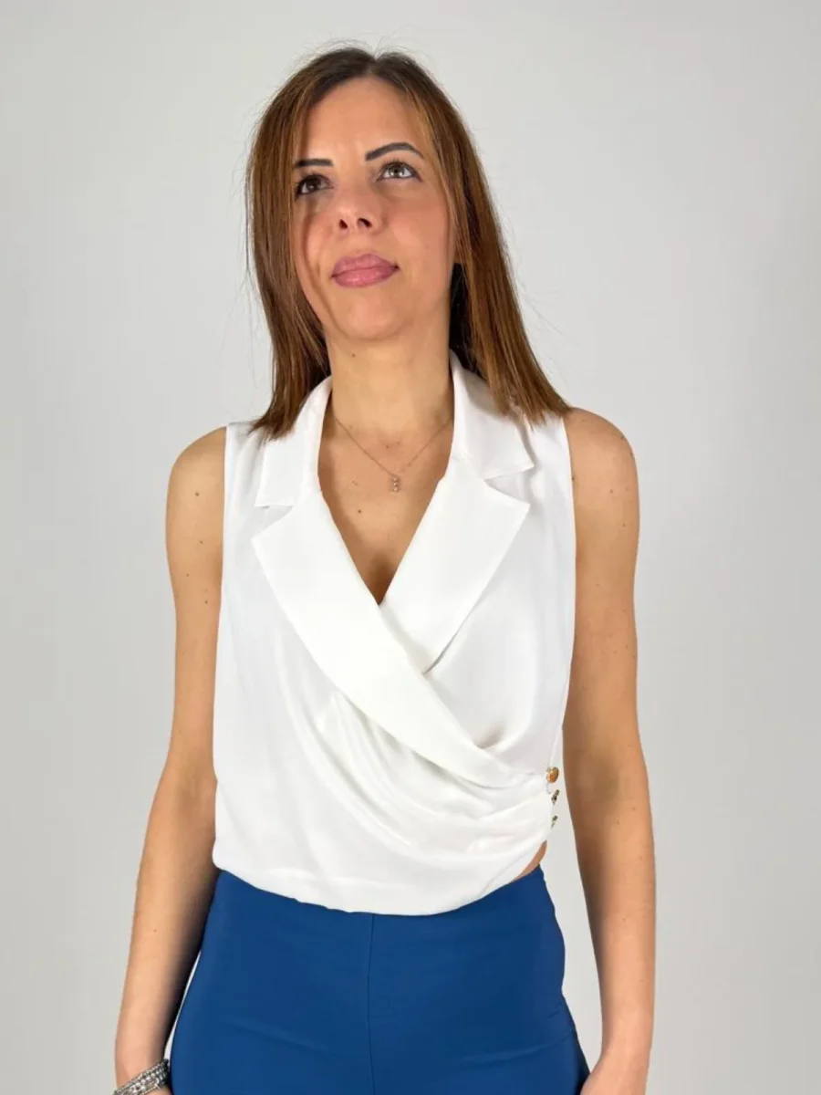 Top cropped senza maniche Donna - Fracomina - immagine 2