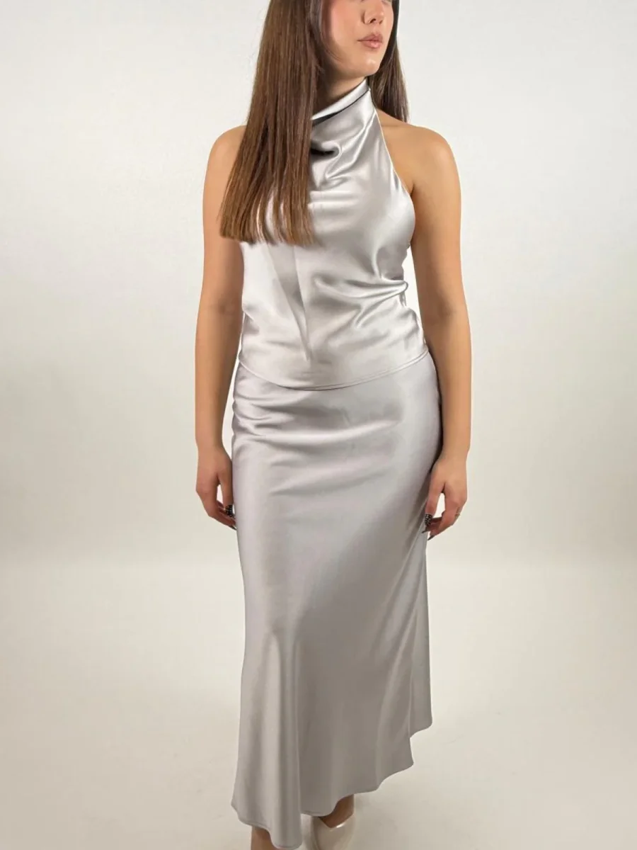 Top halter scollo morbido senza maniche Donna - Imperial - immagine 6