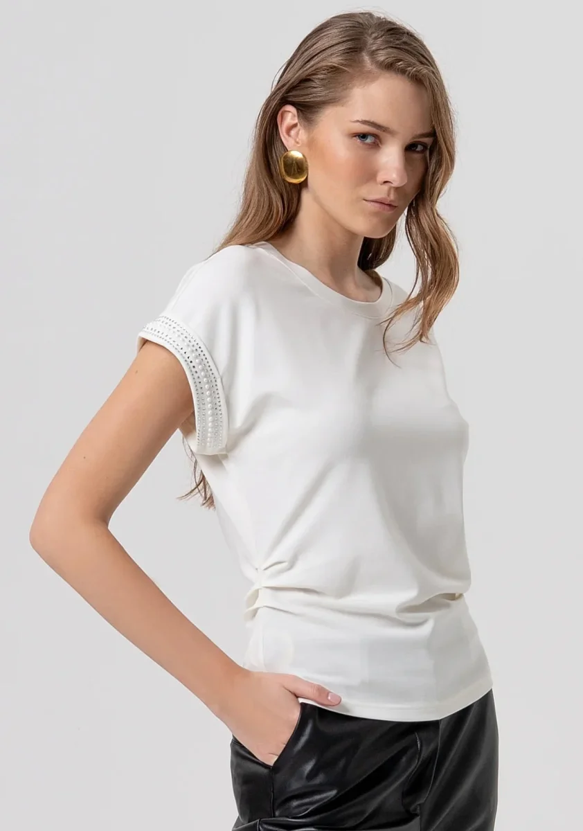 Top regular con applicazioni luminose Donna - Fracomina - immagine 3