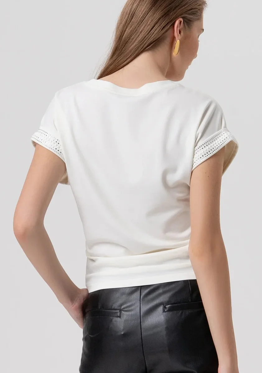 Top regular con applicazioni luminose Donna - Fracomina - immagine 4