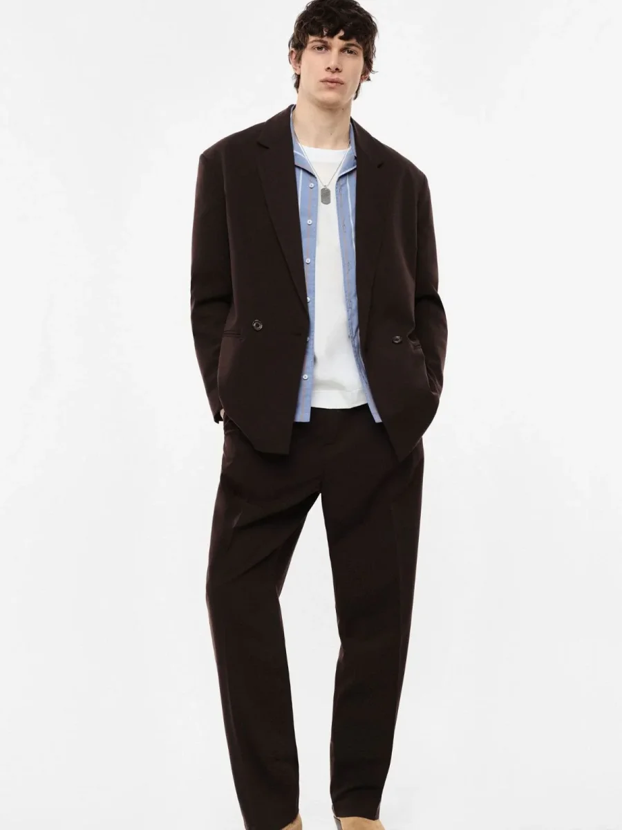 Trousers regular-fit pinces e chiusura con bottone Uomo - Imperial - immagine 3