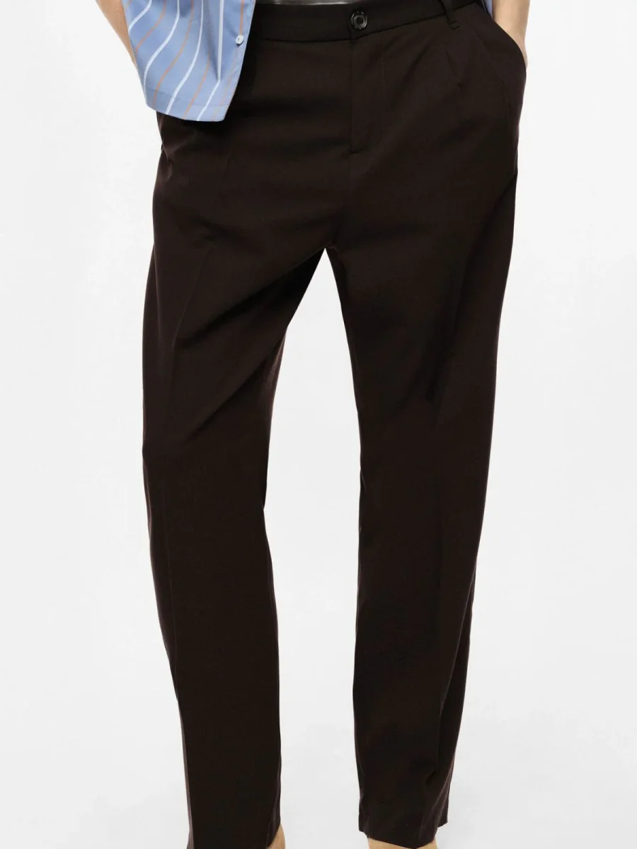 Trousers regular-fit pinces e chiusura con bottone Uomo - Imperial - immagine 2